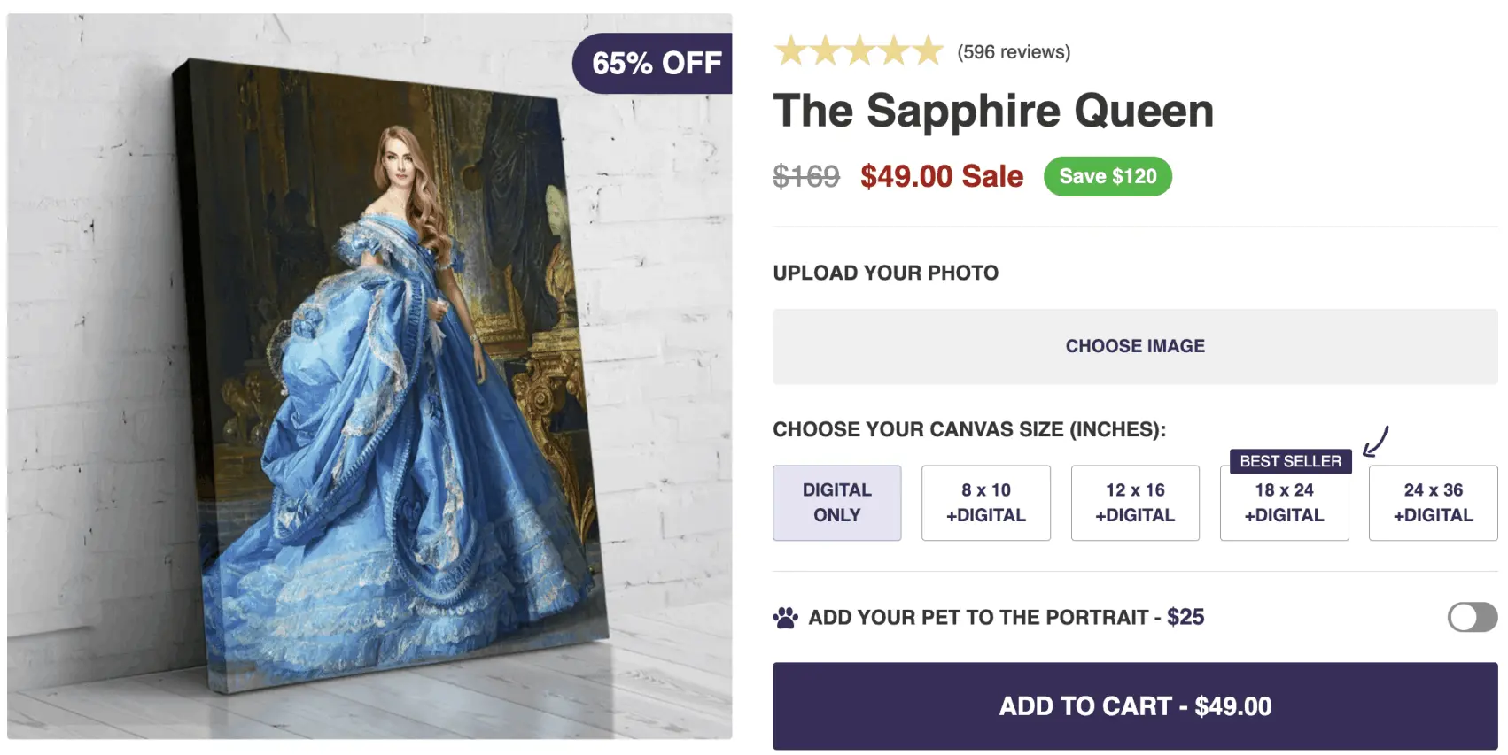 turnmeroyal.com the sapphire queen portrait